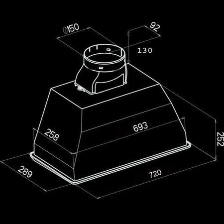 Elica ELBHT80 Ultra High Spec Grey 72cm Canopy Cooker Hood