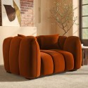 ELD004 Burnt Orange Velvet Love Seat - Elod