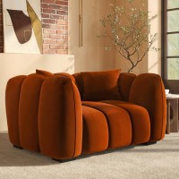 Burnt Orange Velvet Love Seat - Elod