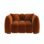 Burnt Orange Velvet Love Seat - Elod