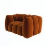 Burnt Orange Velvet Love Seat - Elod