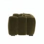 Khaki Green Velvet Love Seat - Elod