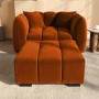 Burnt Orange Velvet Footstool - Elod