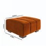 Burnt Orange Velvet Footstool - Elod