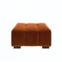 Burnt Orange Velvet Footstool - Elod