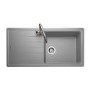 Rangemaster Elements Single Bowl Inset Grey Granite Kitchen Sink with Reversible Drainer
