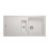 1.5 Bowl Inset White Granite Kitchen Sink with Reversible Drainer - Rangemaster Elements