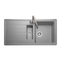 ELE1052DG Rangemaster Elements 1.5 Bowl Inset Grey Granite Kitchen Sink with Reversible Drainer
