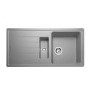 1.5 Bowl Inset Grey Granite Kitchen Sink with Reversible Drainer - Rangemaster Elements