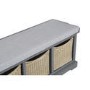 Grey Shoe Storage Bench with Baskets - Elms