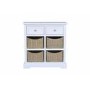 Elms Farmhouse White Storage Sideboard with Wicker Baskets