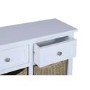 Elms Farmhouse White Storage Sideboard with Wicker Baskets