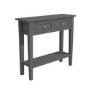 Narrow Grey Console Table with Drawers - Elms