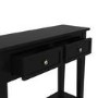 Small Narrow Black Wood Console Table with Drawers - Elms