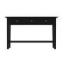 Large Narrow Console Table in Black Wood with Drawers - Elms