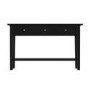 Large Narrow Black Wood Console Table with Drawers - Elms