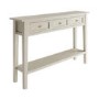 Large Narrow Beige Wood Console Table with Drawers - Elms