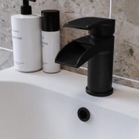 ONLY OPENED - Matt Black Mono Basin Mixer - Elina