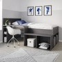 Grey Cabin Bed with Desk and Storage - Ellison