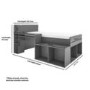 Grey Cabin Bed with Desk and Storage - Ellison