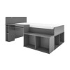 Grey Cabin Bed with Desk and Storage - Ellison