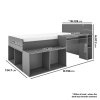 Grey Cabin Bed with Desk and Storage - Ellison