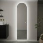 GRADE A1 - Arched Backlit Heated Tall Bathroom Mirror with Lights 500 x 1800mm - Elod