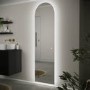 GRADE A1 - Arched Backlit Heated Tall Bathroom Mirror with Lights 500 x 1800mm - Elod