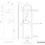 GRADE A1 - Arched Backlit Heated Tall Bathroom Mirror with Lights 500 x 1800mm - Elod