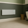 electriQ 750W Smart Slim Gloss White Glass Panel Heater Wall Mounted or Skirting Fitted Bathroom Safe Energy Efficient