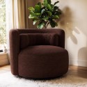 ELR002 Berry Brown Chenille Swivel Love Seat - Elara
