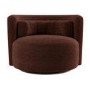 Berry Brown Chenille Swivel Love Seat - Elara