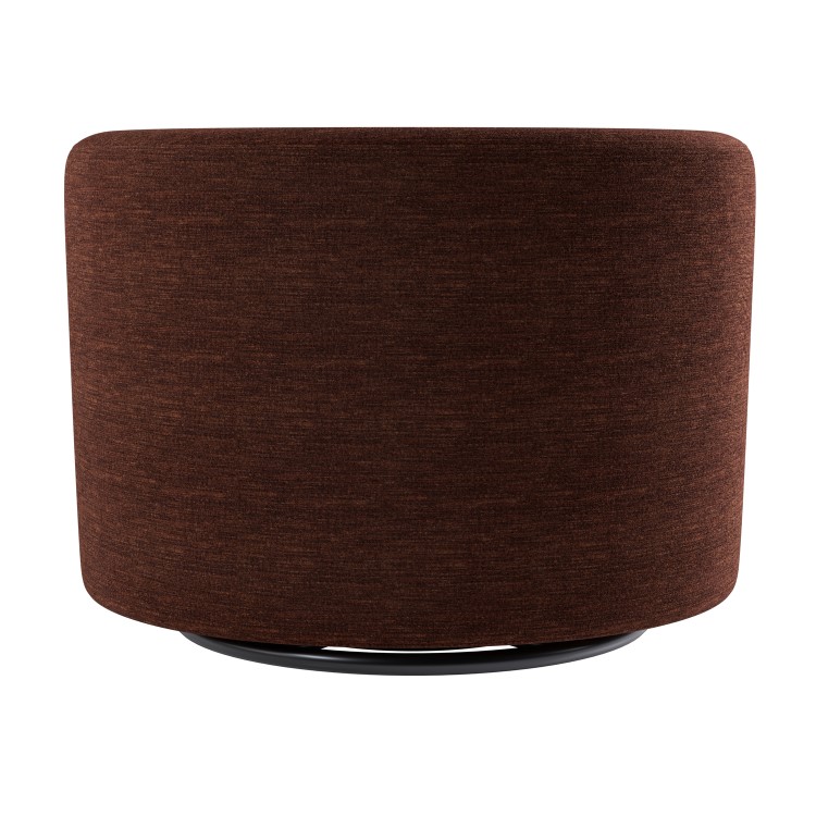 Berry Brown Chenille Swivel Love Seat - Elara