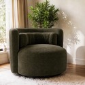 ELR003 Green Chenille Swivel Love Seat - Elara