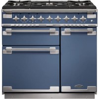 Rangemaster Elise 90cm Dual Fuel Range Cooker - Stone Blue