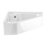 GRADE A1 - White Wall Hung Corner Traditional Basin 553mm - Elton