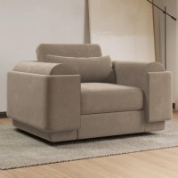 Mink Velvet Armchair - Elvi Mink Velvet Armchair - Elvi