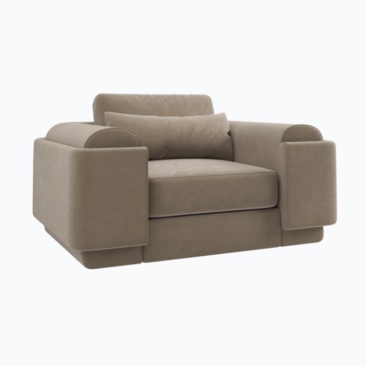 Mink Velvet Armchair - Elvi