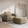 Mink Velvet Armchair - Elvi