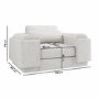3 Seater Sofa Armchair and Footstool Set in Cream Boucle - Elvi