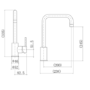 GRADE A1 - Enza Elwood Single Lever Monobloc Mixer Kitchen Tap- Brass