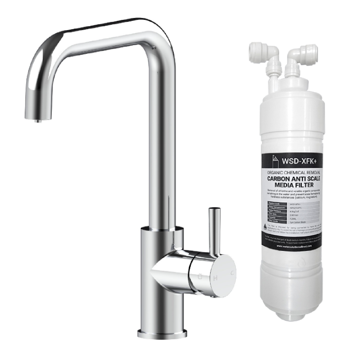 Chrome 3-in-1 Filter Water Kitchen Mixer Tap - Pronto Elwood