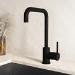 Matt Black Single Lever Monobloc Kitchen Mixer Tap - Enza Elwood