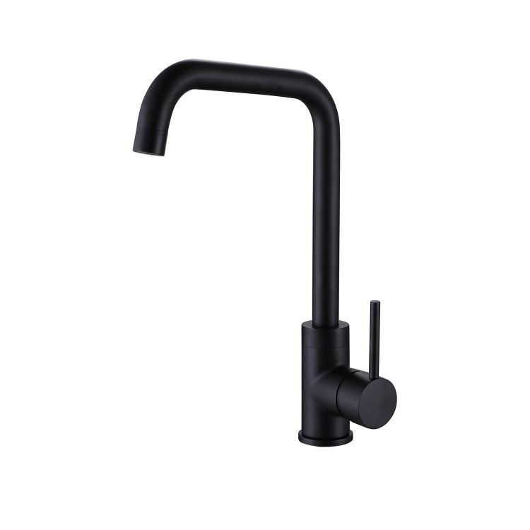 Black Single Lever Monobloc Kitchen Mixer Tap - Enza Elwood