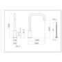 Black Single Lever Monobloc Kitchen Mixer Tap - Enza Elwood 
