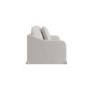 Cream Woven Fabric 3-Seater Slipcover Sofa - Eliza