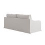 Cream Woven Fabric 3-Seater Slipcover Sofa - Eliza