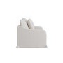 Cream Woven Fabric 2-Seater Slipcover Sofa - Eliza