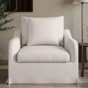 ELZ003 Cream Fabric Slipcover Armchair - Eliza