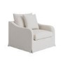 Cream Woven Fabric Slipcover Armchair - Eliza